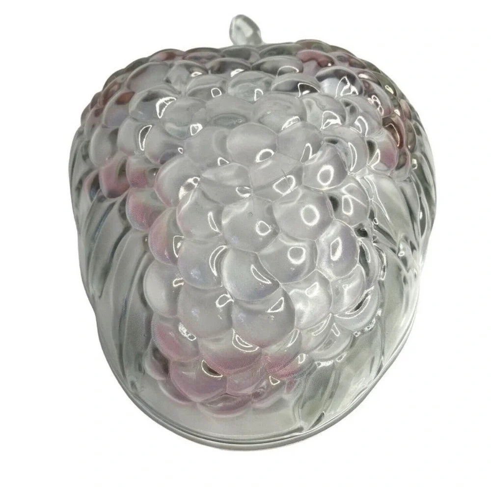 Indiana Glass Grape‎ Cluster Bowl Iridescent Purple Excellent Vintage 13.5
